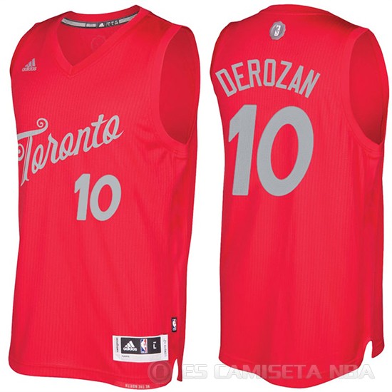 Camiseta Demar Derozan #10 Toronto Raptors Navidad 2016 Rojo - Haga un click en la imagen para cerrar